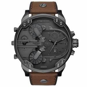 Diesel DZ7413 Mr. Daddy 2.0 Chronograph Braunes Leder Herrenuhr