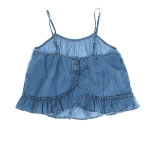 Ärmellose Jeansbluse 664737 Mädchen
