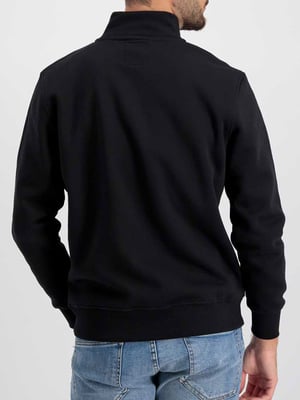 Alpha Industries Halbe Zip Sweatshirt SL Schwarz