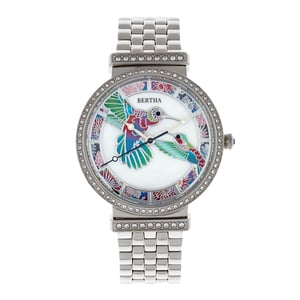 Bertha Emily Armbanduhr mit Perlmuttarmband