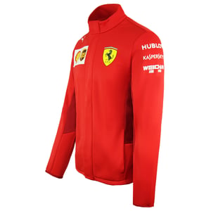 Puma Scuderia Ferrari Langarm Zip Up Red Mens Softshell Jacke 763021 02