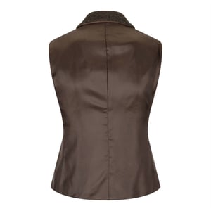 Damen-Weste aus Tweed im Fischgrätenmuster der 1920er Jahre in Braun