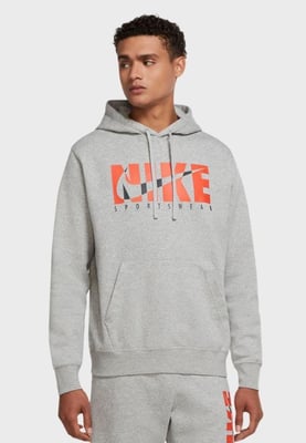 Nike Herren Sportswear Fleece-Kapuzenpullover in Grau