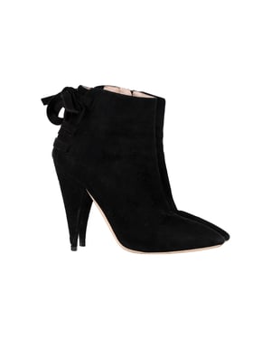 Miu Miu Knöchelstiefel aus schwarzem Wildleder