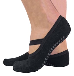 2 Paar Damen Anti-Rutsch-Griff unsichtbar Pilates Yoga Socken mit Riemen