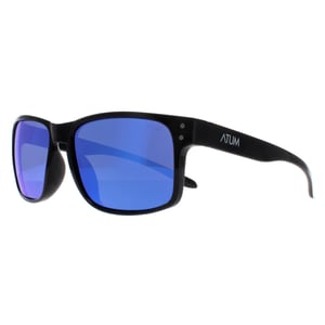 Atum Waterhouse C2 glänzend schwarz blau verspiegelte Sonnenbrille