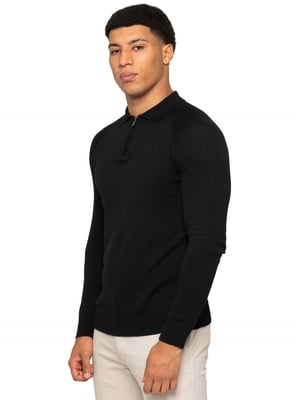 Enzo Milano | Herren Polo-Pullover mit halbem Reißverschluss