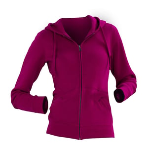 Russell Damen Premium Authentic Zipped Hoodie (3-Lagen-Gewebe) (Fuchsia)
