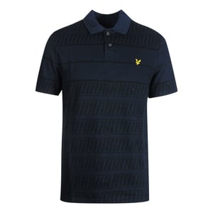 Dunkelblaues Grid-Poloshirt von Lyle & Scott