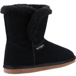 Hush Puppies Mädchen Ashlynn Wildleder Hausschuhe (Schwarz)