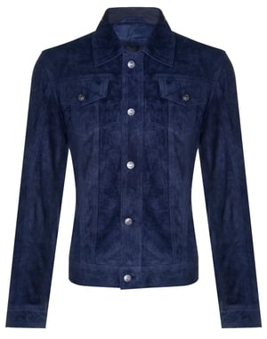 Herren Jeansjacke aus Ziegenveloursleder-Adelaide
