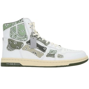 Amiri Bandana Skel Top High-Top-Sneaker in Olivgrun