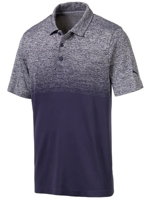 Puma Evoknit Ombre Navy Performance Fit Herren Golf Polo Shirt 595106 03