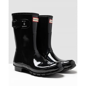 Kaufen Sie Hunter Original Short Gloss Damen Gummistiefel In Schwarz