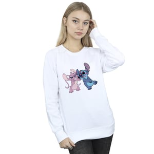 Disney Damen/Lilo & Stitch Kisses Sweatshirt (Weiß)