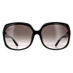 Salvatore Ferragamo Rectangle Damen Schwarz Grau Gradient Sonnenbrille