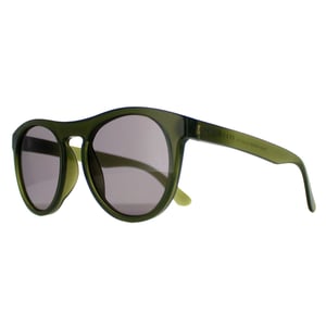Serengeti Round Mens Shiny Milky Khaki Saturn Polarized Smoke Kingman