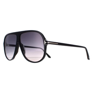 Tom Ford Shield Unisex Glänzend Schwarz Rauch Farbverlauf Spencer 02 FT0998