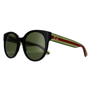 Lunettes de soleil Gucci GG0035SN 002 Black avec vert et rouge vert