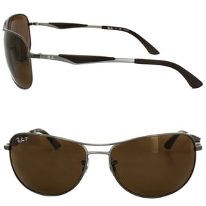 Lunettes de soleil Ray-Ban 3519 029/83 Gunmetal brun polarisé 59 mm