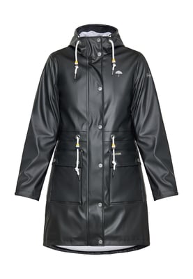 Schmuddelwedda Regenmantel Damen schwarz