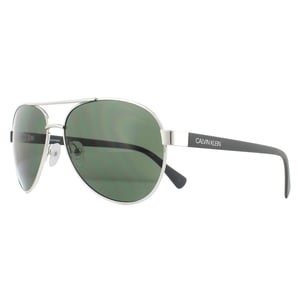 Calvin Klein Aviator Herren Silber Grün Sonnenbrille