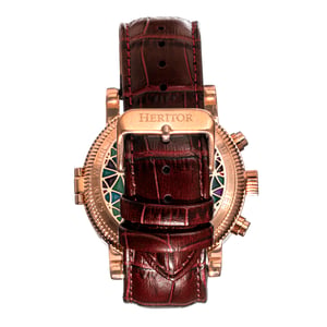 Heritor Automatic Legacy Lederbanduhr mit Tag/Datum