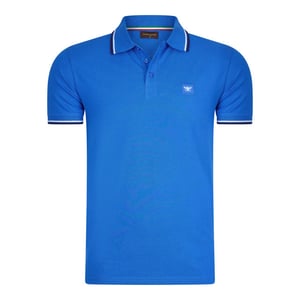 Polo Applique Pique von Cappuccino Italia in der farbe Blau.