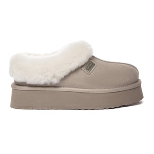 EVER AU Damen Leder Hausschuhe - Topknot