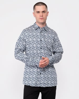 Ted Baker Capua Mens White/Navy Ditsy Blumenhemd