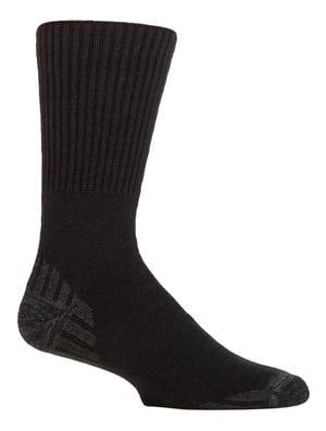 Diabetiker-Walking-Socken für Männer | IOMI FOOTNURSE | Gepolsterte extra breite nahtlose Socken - Schwarz