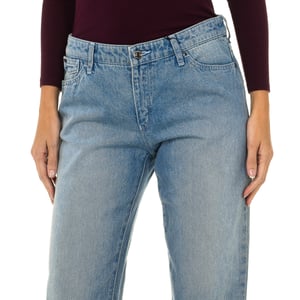 Lange gerade geschnittene Denim-Hose 6Y5J15-5DWSZ Frau