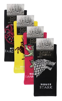 4 Paar Herren Game of Thrones Socken | House of Dragon GOT Spaßsocken - Gemischt
