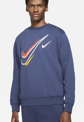 Nike Herren Multi Swoosh Crewneck Sweatshirt in Marine