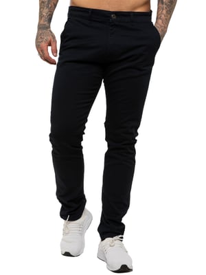 Enzo | Herren Slim Fit Stretch Chino Jeans - Marineblau