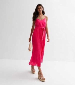 Cami Top Plissiertes Midikleid