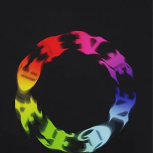 ubergroses schwarzes T-Shirt mit Circle-Logo von Givenchy