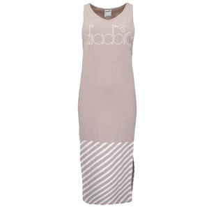Diadora Baumwollwomens rosa Rauchkleid