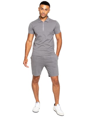 Enzo | Herren-Polo-Trainingsanzug-Set - Grau