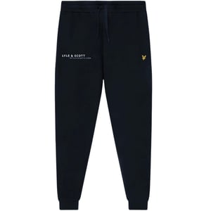 Marineblaue Jogginghose von Lyle & Scott mit Koordinatenmuster