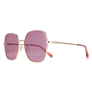 Polaroid Rund Damen Gold Rosa Rosa Polarisiert PLD 6178/G/S