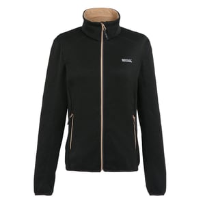 Regatta - "Newhill" Fleecejacke Durchgehender Reißverschluss für Damen (Schwarz/Warm Taupe)