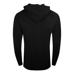 Cavalli Class Aysmmetric Box Design Schwarzer Kapuzenpullover mit Reissverschluss