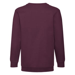 Fruit of the Loom - "Premium" Sweatshirt für Kinder angesetzte Ärmel (Burgunderrot)