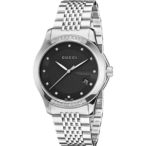 Gucci YA126408 G-Timeless Schwarzes Zifferblatt Unisex-Uhr
