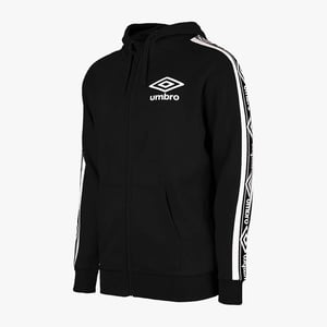 Umbro Langschläfe Reißverschluss up schwarze Herren mitgehaltener Hoodie Track Jacke 65506U FL3