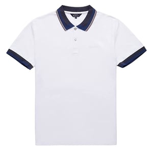 Ben Sherman Classic Stripe Kragen Herren weißes Poloshirt