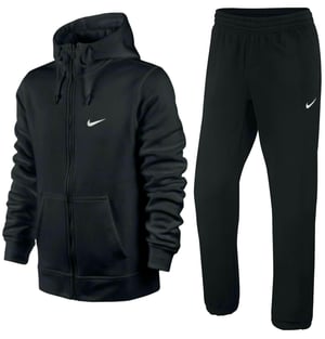 Nike Herren Club Fleece Komplett-Trainingsanzug-Set Schwarz
