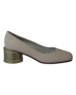 Maison Margiela Blechdose-Absatzpumps aus weißem Leder