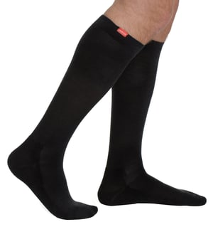 VIM&VIGR - Merino Wool Graduated Compression Socks 15-20 mmhg für Männer & Frauen - Schwarz